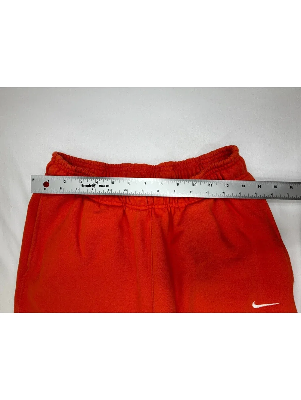 Nike Men's Sweatpants Pull On Tapered Solid Stretch Fleece Size L Orange